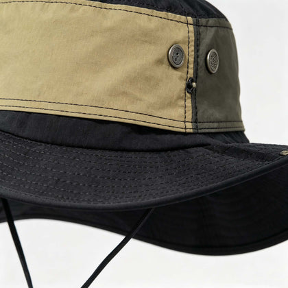 Color Block Outdoor Wide Brim Fisherman Sun Hat