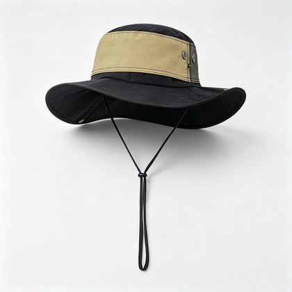 Color Block Outdoor Wide Brim Fisherman Sun Hat