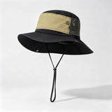 Color Block Outdoor Wide Brim Fisherman Sun Hat