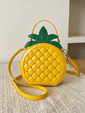 Hot Sale Women Pineapple Shaped Handbag, Teen Crossbody Shoulder Bag for Daily Travel