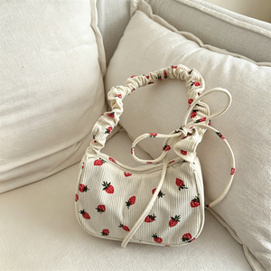 Cute Strawberry Mini Bag For Women, New Trendy Korean Versatile Underarm Shoulder Bag
